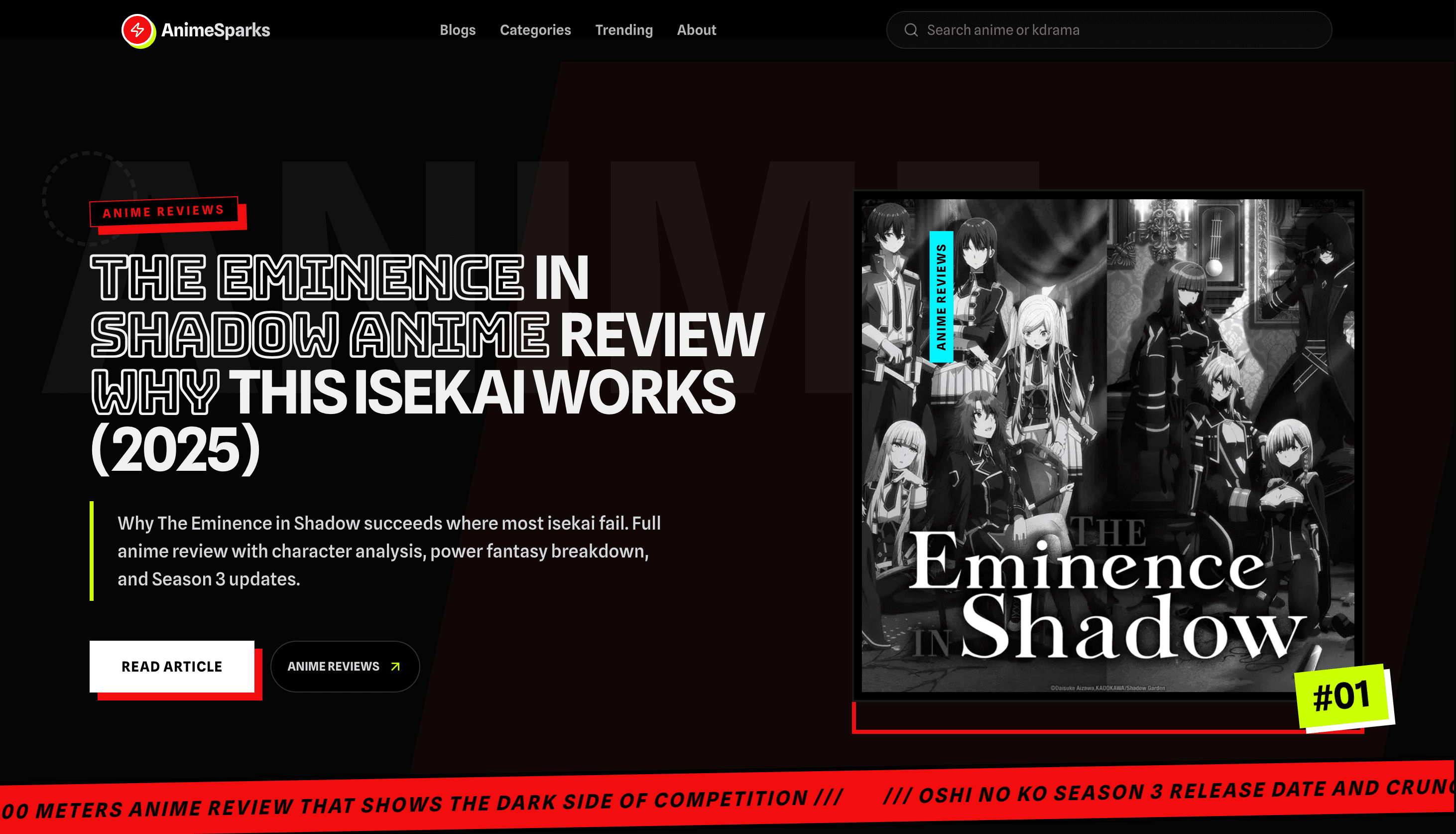 AnimeSparks – anime and pop-culture editorial platform